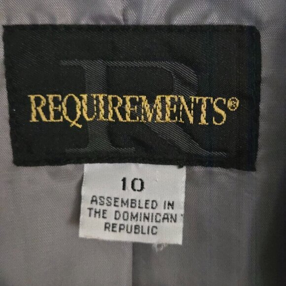 Requirements Vintage Wool Blend Classic Plaid Blazer Size 10 - Picture 5 of 6